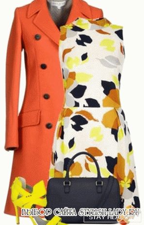 С чем носить оранжевое пальто, фото