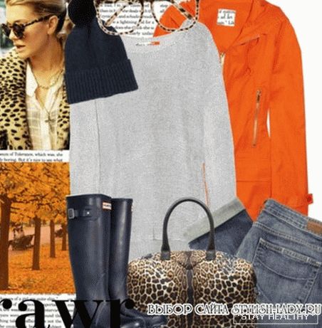 С чем носить оранжевую куртку, фото