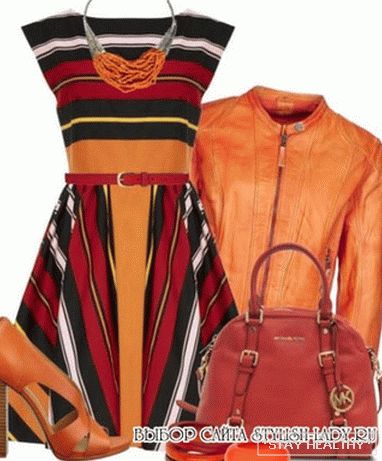 С чем носить оранжевую куртку, фото
